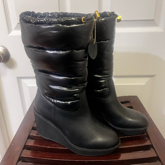 Ralph Lauren Rudee black water resistant leather boots, size 6, brand new! - Picture 11 of 13
